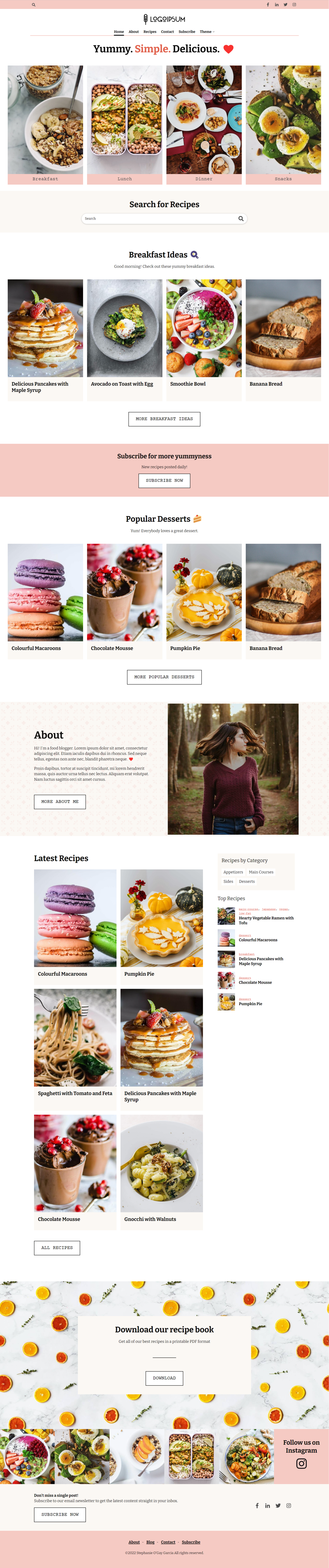 Foodie Theme by Stephanie O'Gay Garcia